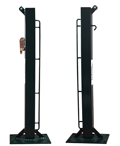 [0012360] JUEGO POSTES DE PADEL FIJOS CUADRADO 80 X 80 MM CON BASE PARA ATORNILLAR -