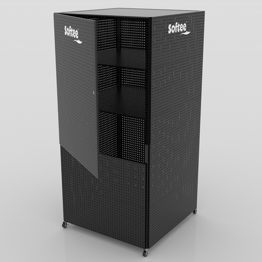[A004058] RACK EXPOSITOR CON SISTEMA ALMACENAJE