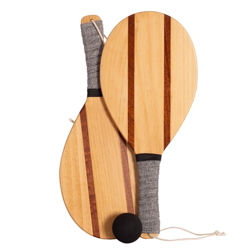 [A002567] JUEGO DE 2 PALAS DE PLAYA MADERA SOFTEE RETRO